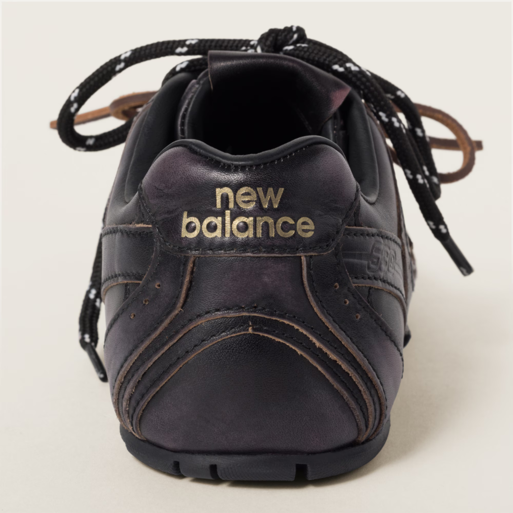 New balance 530 sl x miumiu black leather pronta entrega