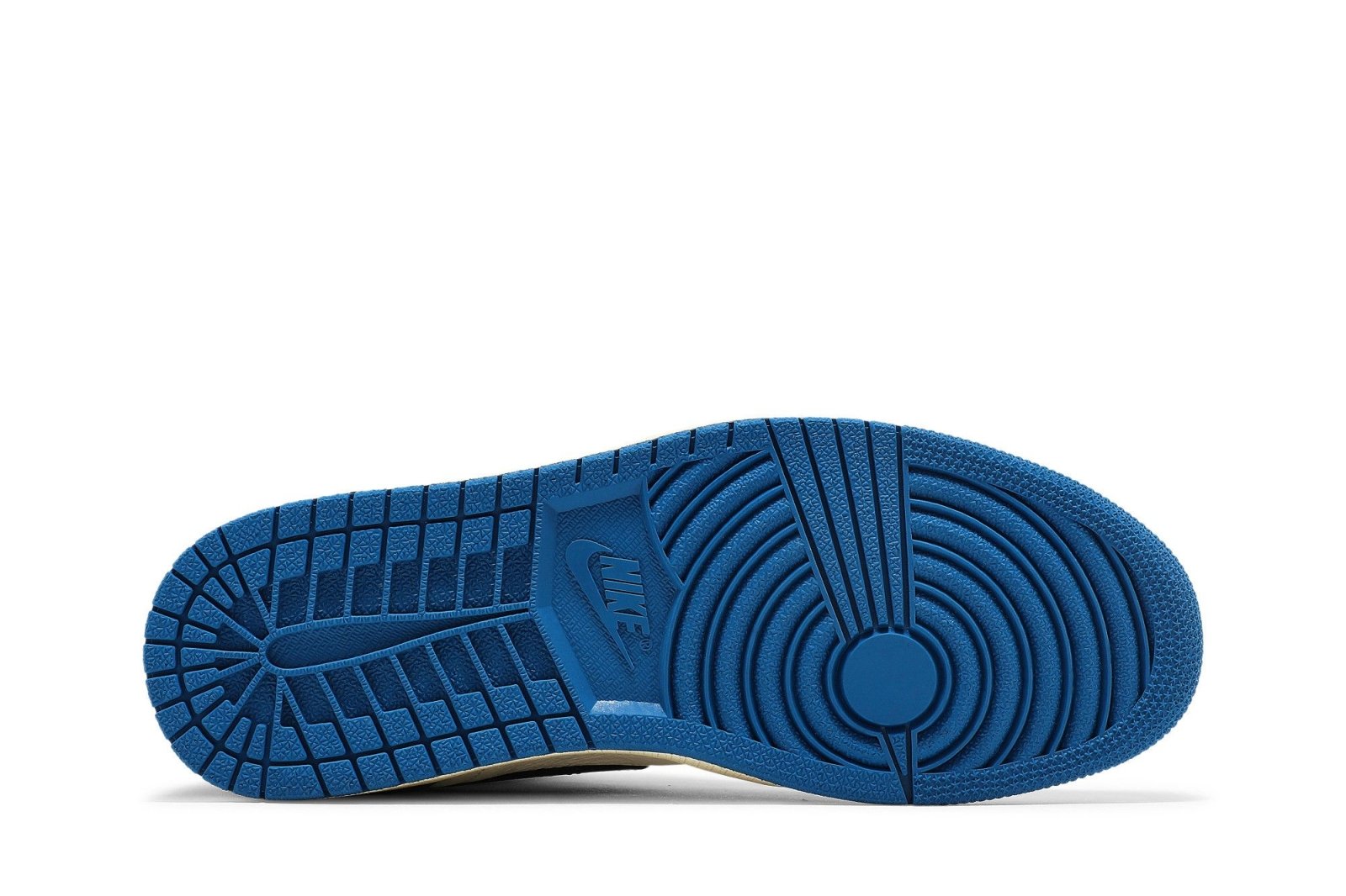 Tênis Nike Air Jordan 1 Retro High Fragment Design x Travis Scott Couro Branco Azul