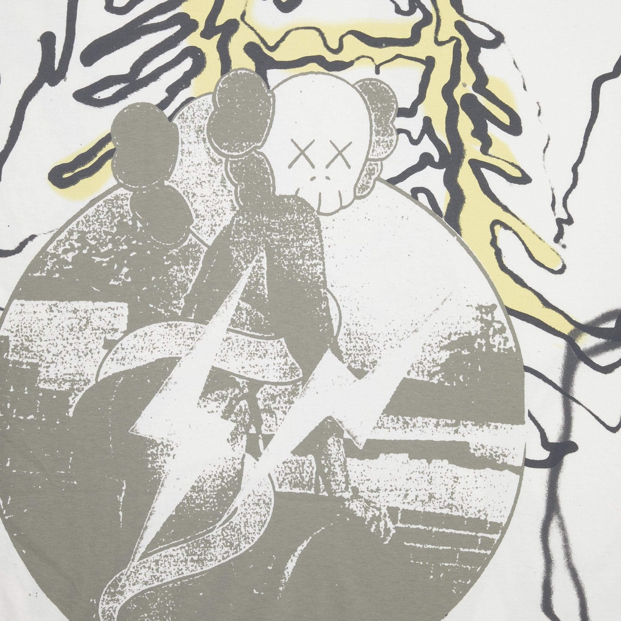 Cactus Jack by Travis Scott x KAWS For Fragment Tee "Vintage Wash" Branco