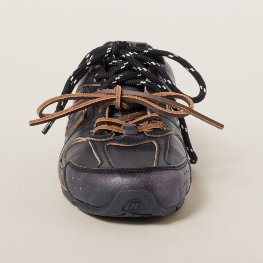 New balance 530 sl x miumiu black leather