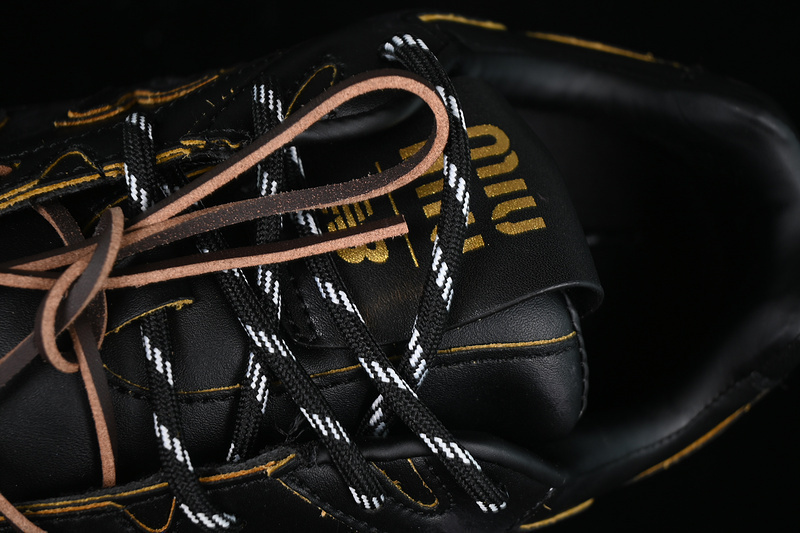 New balance 530 sl x miumiu black leather