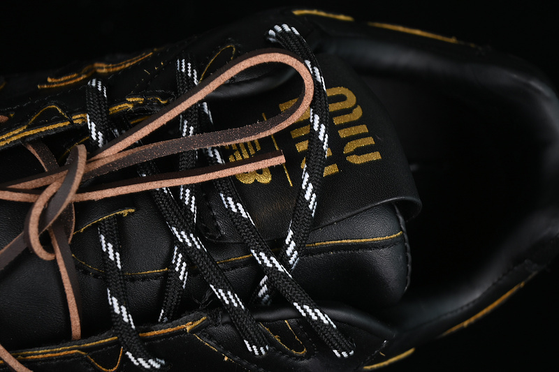 New balance 530 sl x miumiu black leather pronta entrega