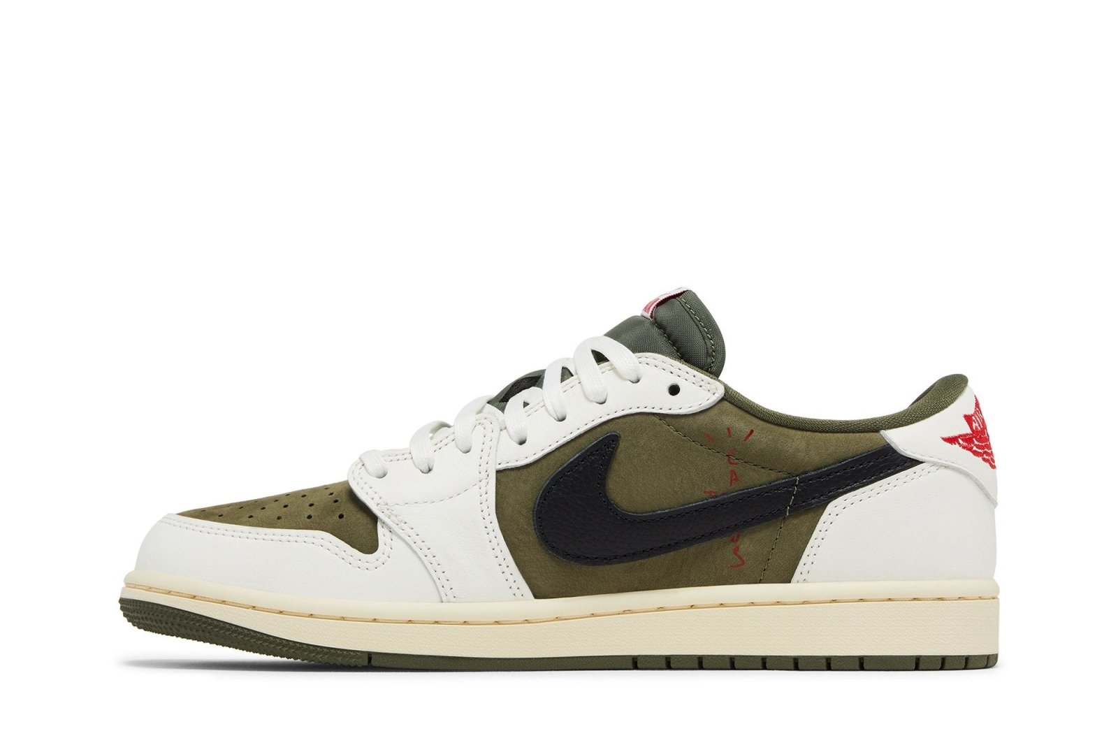 Tênis Nike Air Jordan 1 Low Og Sp x Travis Scott Medium Olive Verde