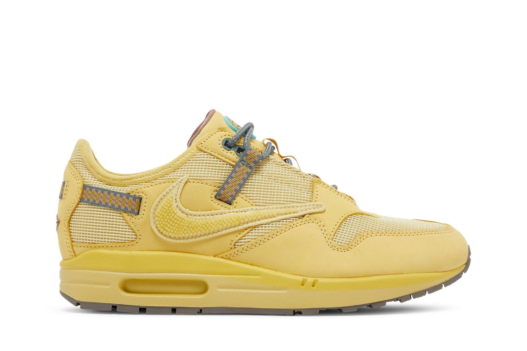 Tênis Travis Scott x Nike Air Max 1 Cactus Gold Amarelo