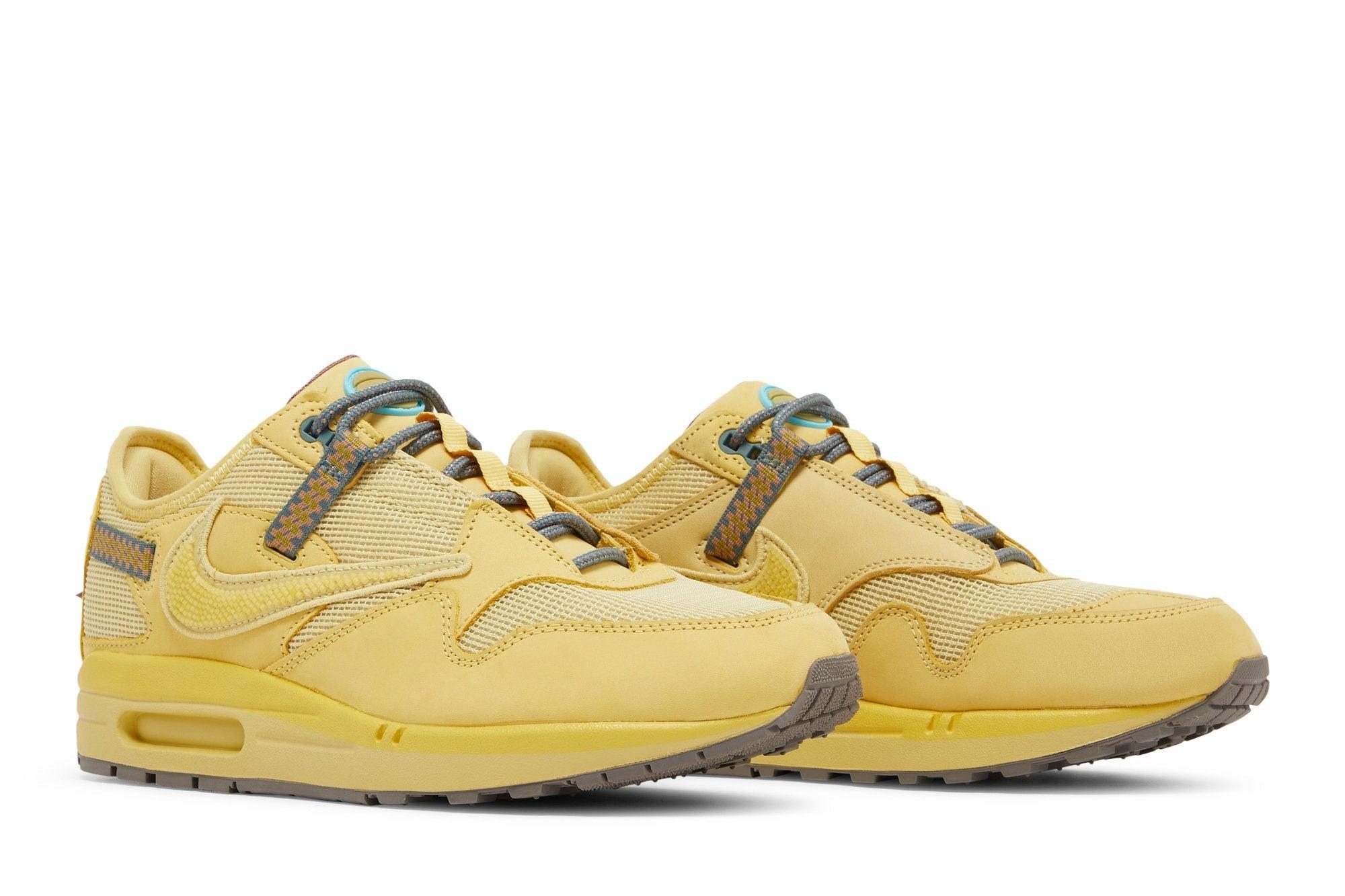Tênis Travis Scott x Nike Air Max 1 Cactus Gold Amarelo